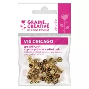 Chicago screws - leather and Fimo leather effect clay fasteners x20