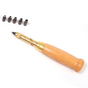 Screwdriver to drill with 6 tips for leather and Fimo leather effect clay x1