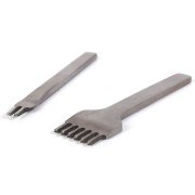 2 and 6 tooth perforators for leather and leather effect polymer clay x2
