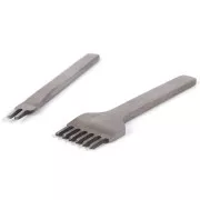 2 and 6 tooth perforators for leather and leather effect polymer clay x2
