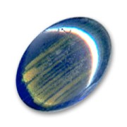 Cabochon 18x13mm Sapphire/Gold x1|raw }}