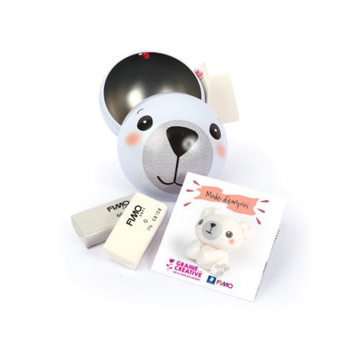 Kit Fimo Ours Boule De Noël Métallique X1
