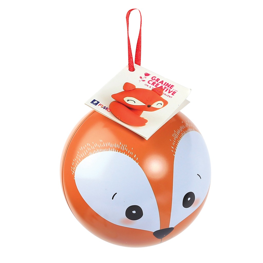 Kit Fimo Renard Boule De Noël Métallique X1