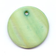 Mother-of-Pearl round sequin 30mm Green x1|raw }}