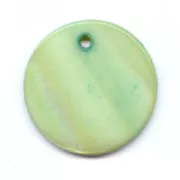 Mother-of-Pearl round sequin 30mm Green x1