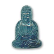 Buddha 25x18mm Marine Blue x1