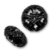 Filigreed Ball 23x14mm Jet x1|raw }}