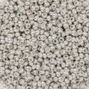 Preciosa Seed beads 11/0 2 mm - Terra Metallic - Silver plated x20g