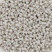 Preciosa Seed Beads 11/0 2 mm - Terra Metallic - Silver x 20 g
