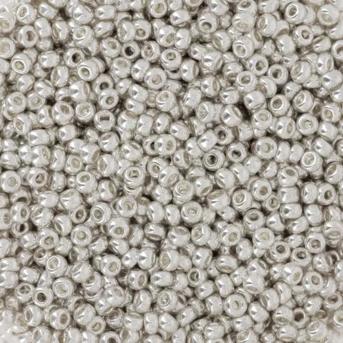 Preciosa Seed Beads 11/0 2 mm - Terra Metallic - Silver x 20 g