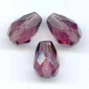 Fire Polished faceted pear-shaped beads 10x7mm Amethyst x20|raw }}