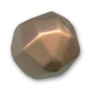 Faceted round bead 20mm Copper Mat