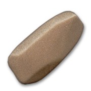 Irregular rectangle 46x20mm Brown Mat|raw }}