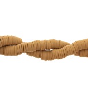 Heishi polymer clay rondelle beads 6x1 mm Ochre x41cm