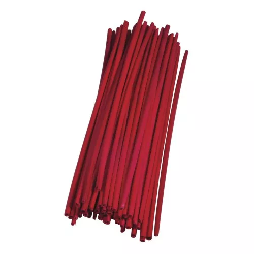 Straws 22 cm for DIY decoration - Red x 50
