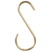 60 mm metal S hooks for DIY macrame suspension - Gold Tone x4|raw }}