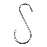 60 mm metal S hooks for DIY macrame suspension - Silver Tone x4