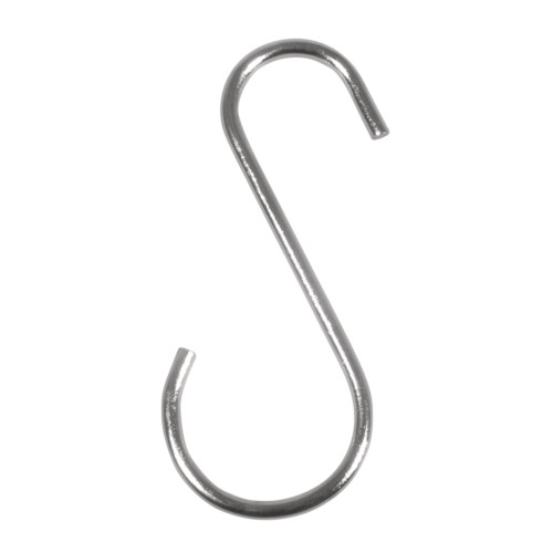 60 mm metal S hooks for DIY macrame suspension - Silver Tone x4