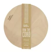 Round tray in natural wood Kesi Art 15 cm for macrame - Natural x1