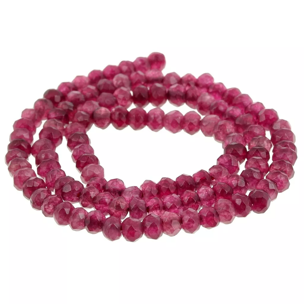 35cm Strand Of 6mm Round Strawberry Quartz Gemstone Beads - Pink, Natural, For Jewelry Making