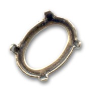 Cabochon setting 4120 oval-shaped 18x13mm bronze tone