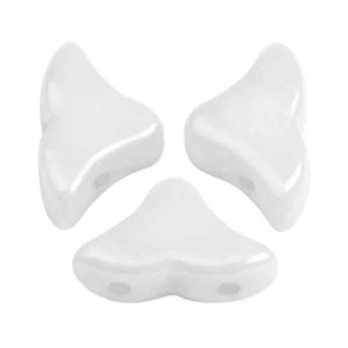 Glass beads Hélios® by Puca® 6x10 mm Opaque White x10g