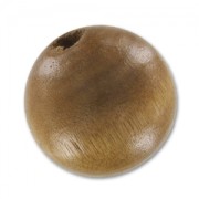 Wooden round bead 30mm Natural x 1