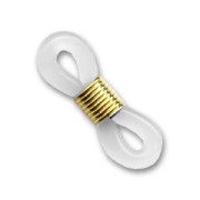 Eyeglass Chain Rubber End Loops - transparent/Gold x10|raw }}