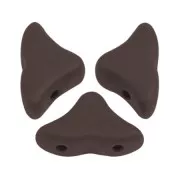 Glass beads Hélios® by Puca® 6x10 mm Dark Bronze Mat x10g