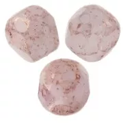 Facets 3 mm Chalk White Topaz Terracotta Red x50