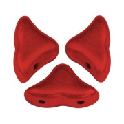 Glass beads Hélios® by Puca® 6x10 mm Red Metallic Mat x10g