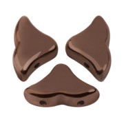 Glass beads Hélios® by Puca® 6x10 mm Dark Bronze x10g