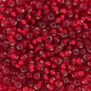 Preciosa Seed beads 9/0 2.5 mm - Light Siam Silver Lined x20g|raw }}