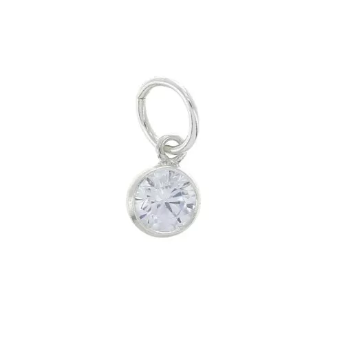 Pendant 6.5x4.5 mm with a perpendicular loop zirconium oxide 925 Sterling Silv x1