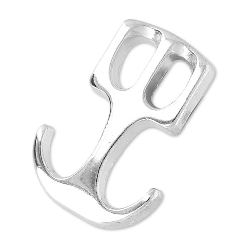 Zamac hook clasp covered with an Antique Silver Plating x1