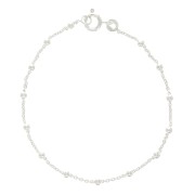 Bracelet alternating forçat-link chain and 925 Sterling Silver balls 2.5 mm x17cm|raw }}