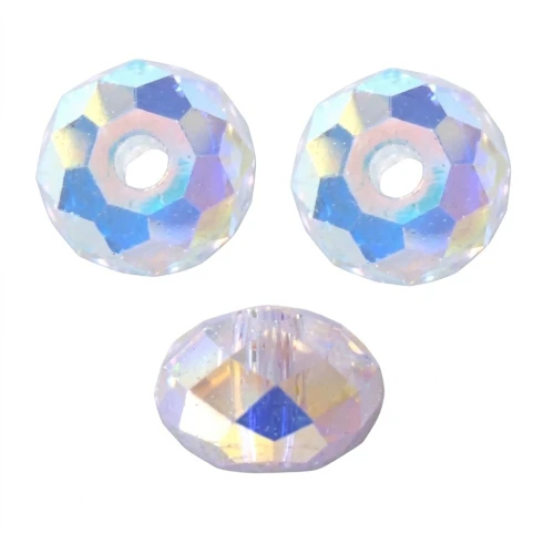 PureCrystal 5040 Flat rounds 4mm Crystal AB x20