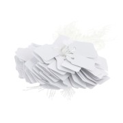 23x13 mm Paper Price Tags with String - White x100