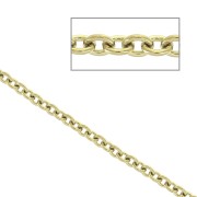 Cable mesh Chain 2.3 mm in 316L gold-finished stainless steel x 50cm|raw }}