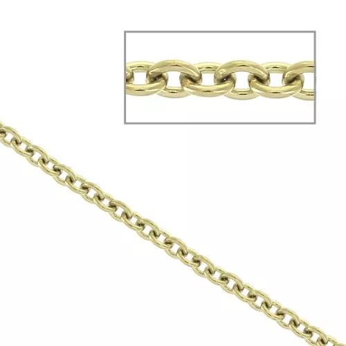 Cable mesh Chain 2.3 mm in 316L gold-finished stainless steel x 50cm