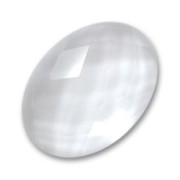 Oval faceted  cabochon 18x13mm Rock Crystal|raw }}