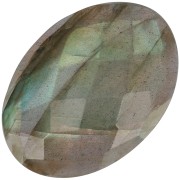Oval faceted  cabochon 18x13mm Labradorite|raw }}