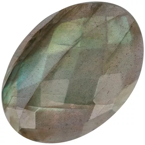 Oval faceted cabochon 18x13mm Labradorite
