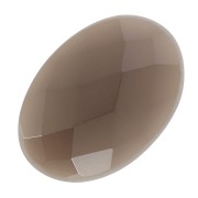 Oval faceted  cabochon 18x13mm Smoky Quartz