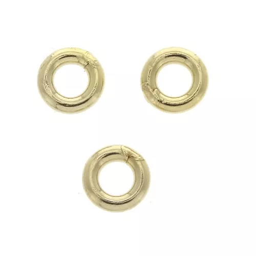 Gold-filled closed jumprings 3x0.76 mm x10