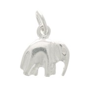 Silver elephant charm 10mm x1|raw }}