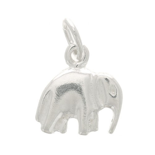Silver elephant charm 10mm x1