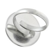 Stainless steel ring with setting for flat back cabochon 20 mm x1