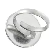 Stainless steel ring with setting for flat back cabochon 20 mm x1