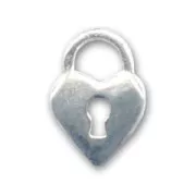 Silver lock Charm 11mm x1